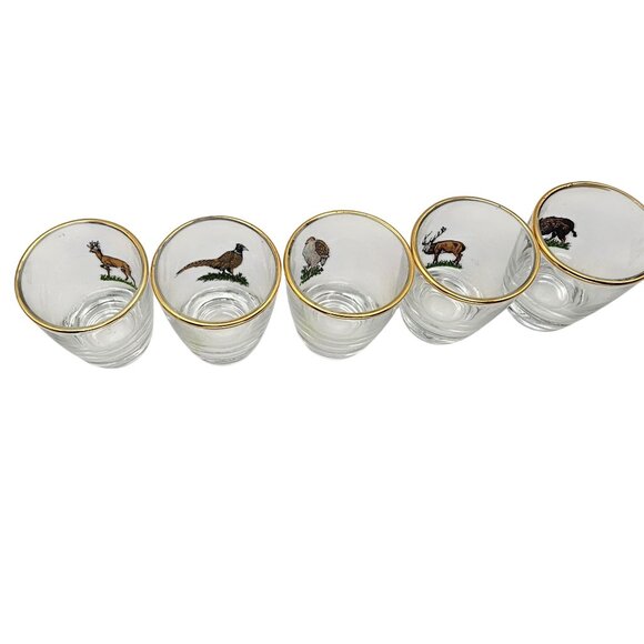Ruhrglas Wildlife Game Mini Shot Glasses Boar Pheasant Buck Hawk Doe - Picture 11 of 14